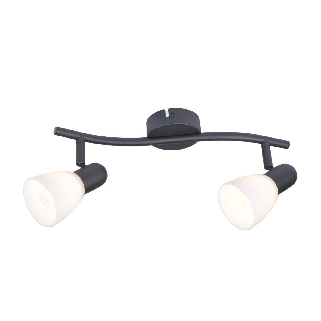 Rabalux loftslampe, spotlampe, 2x E14-pære, IP20, sort, Soma