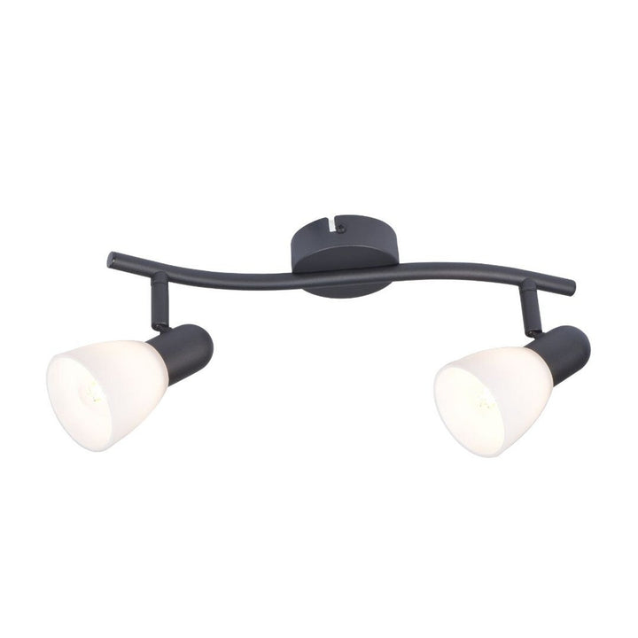 Rabalux loftslampe, spotlampe, 2x E14-pære, IP20, sort, Soma