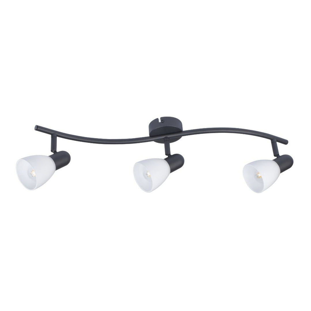 Rabalux loftslampe, spotlampe, 3x E14-pære, IP20, sort, Soma