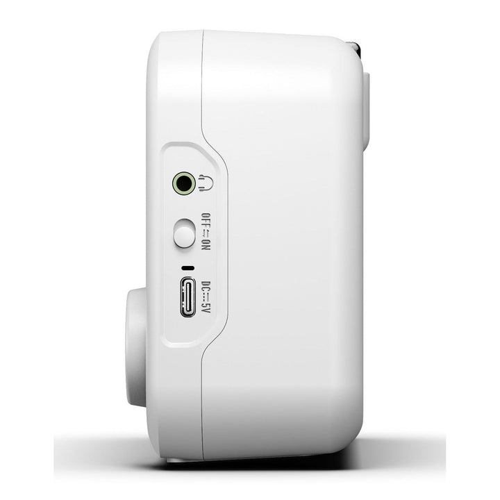 Bærbar Blaupunkt-radioudspiller, digitalt DAB+-radio og FM-tuner, Bluetooth, hovedtelefonudgang, 2,4-tommers farveskærm, ur- og alarmfunktion, batteridrevet og oplades via USB-C, DR8WH