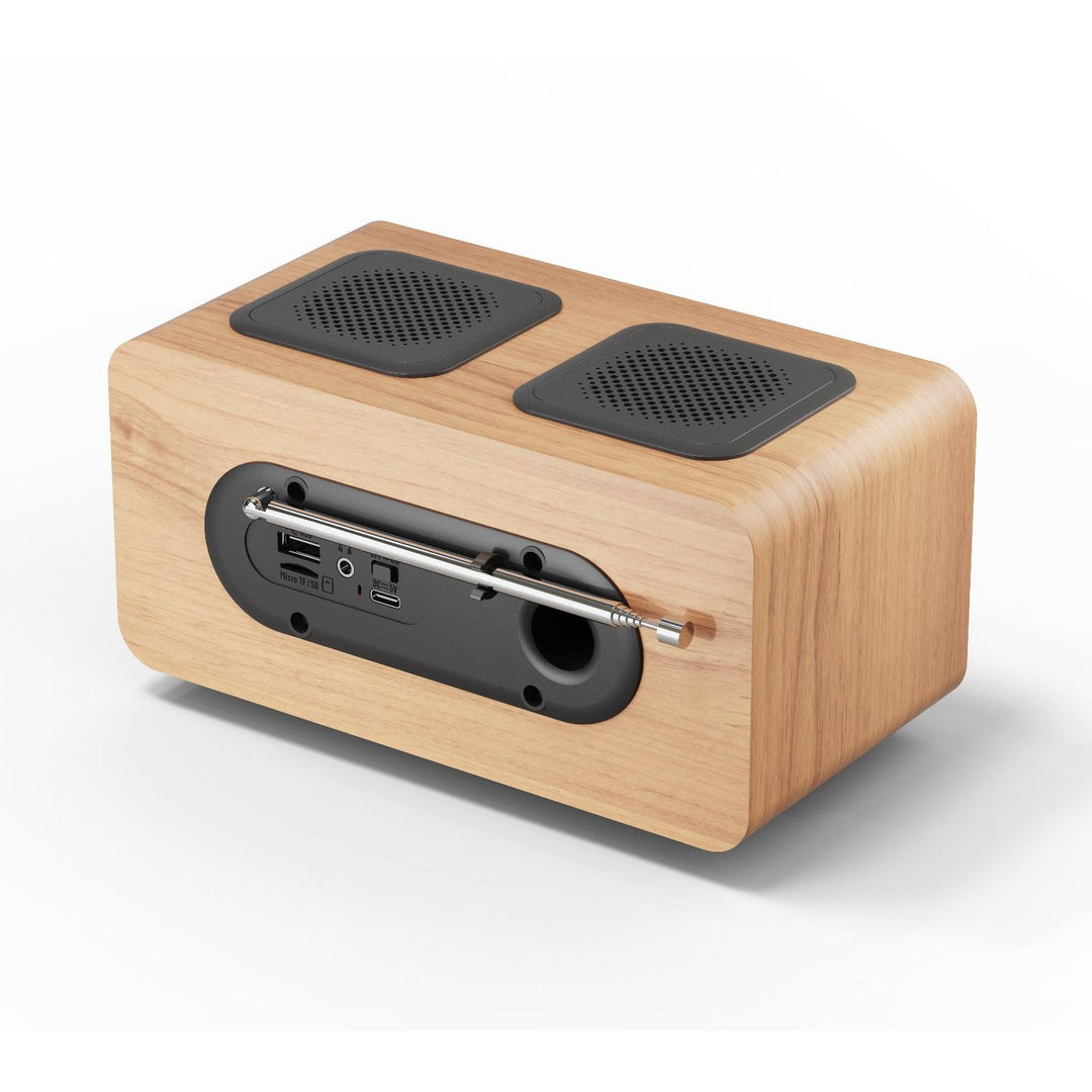 Bærbar Blaupunkt-radioudspiller, digitalt DAB+-radio og FM-tuner, Bluetooth, hovedtelefonudgang, USB- og microSD-afspiller, LCD-display, ur- og alarmfunktion, strømforsynes af et batteri, der oplades via USB-C, DR10CR