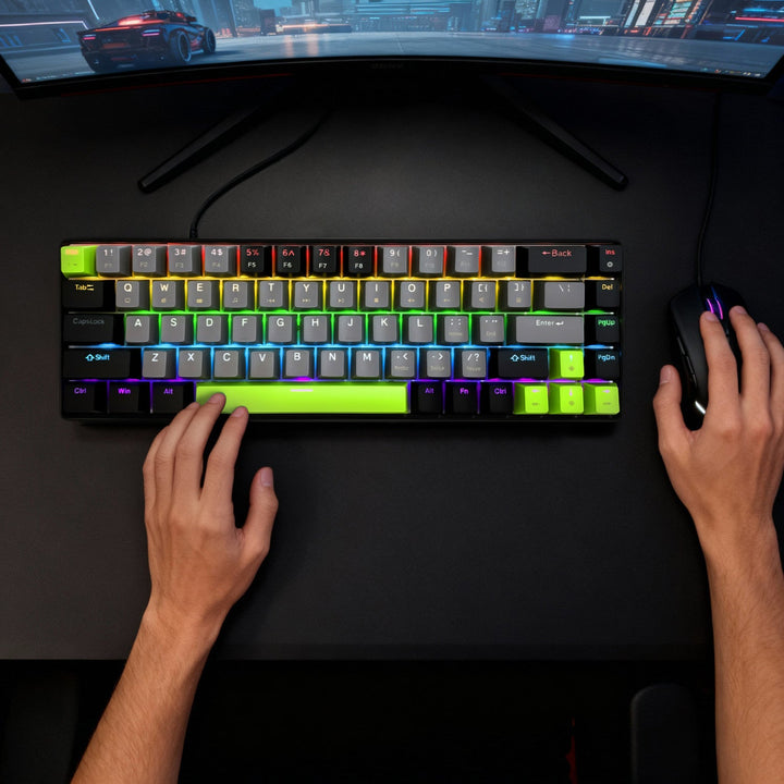 60 % mekanisk tastatur RED CORE MX60 MT1260, tastbelysning, Mediatech