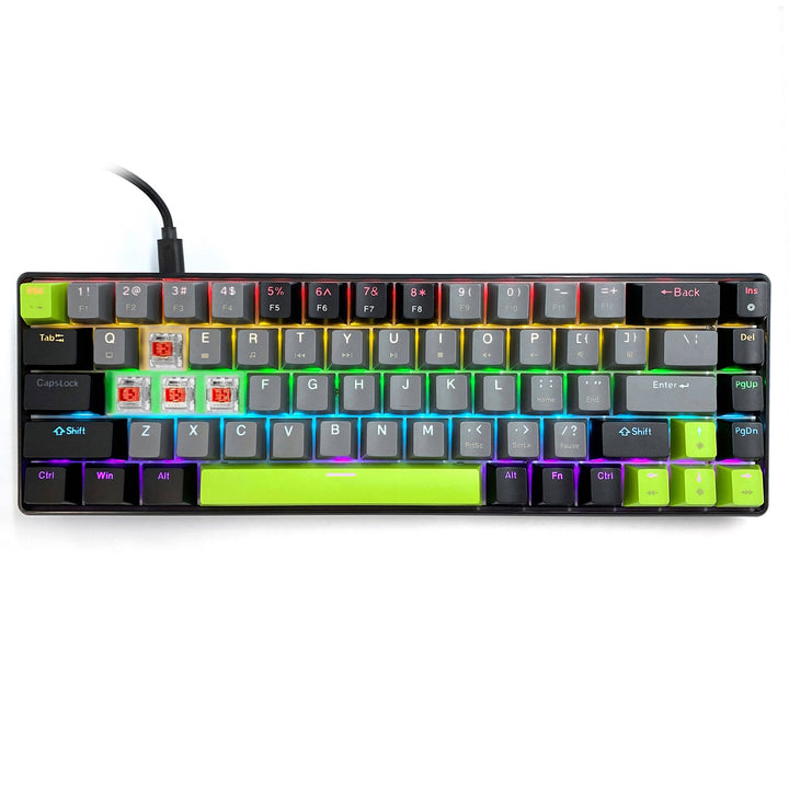 60 % mekanisk tastatur RED CORE MX60 MT1260, tastbelysning, Mediatech