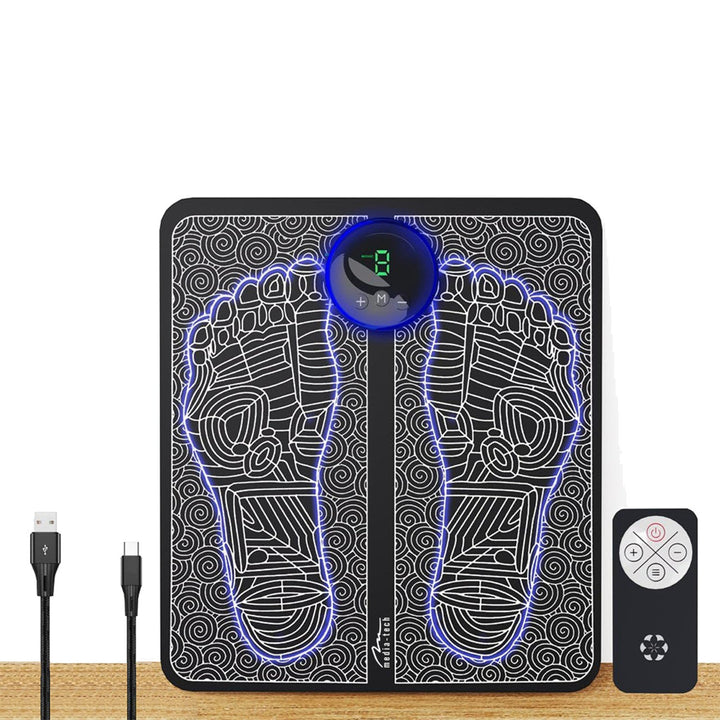 Media-Tech fodmassageapparat, massage med EMS-elektrostimulering, 8 programmer, 19 intensitetsniveauer, MT6527