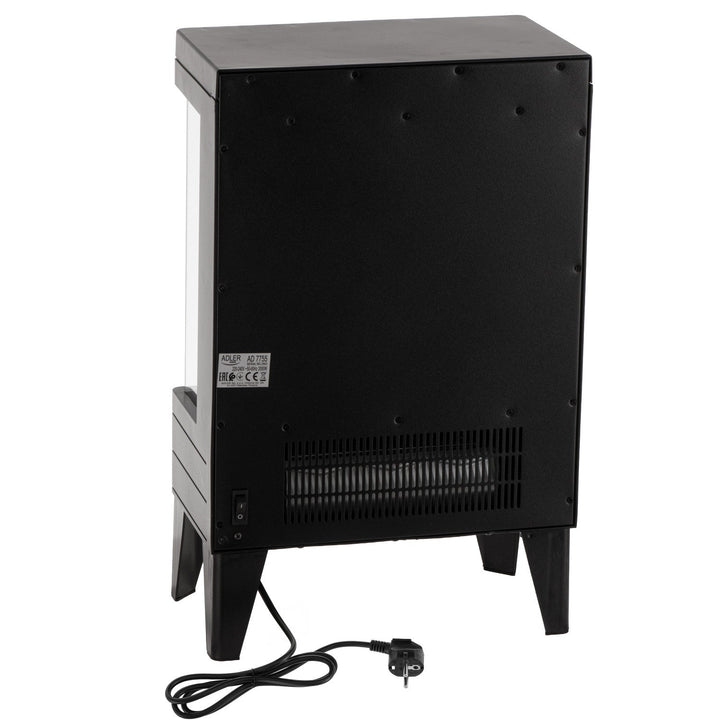 Elektrisk LED-pejs med fjernbetjening, 2 varmeeffekter 1000 W/2000 W, termostat, Adler AD 7755