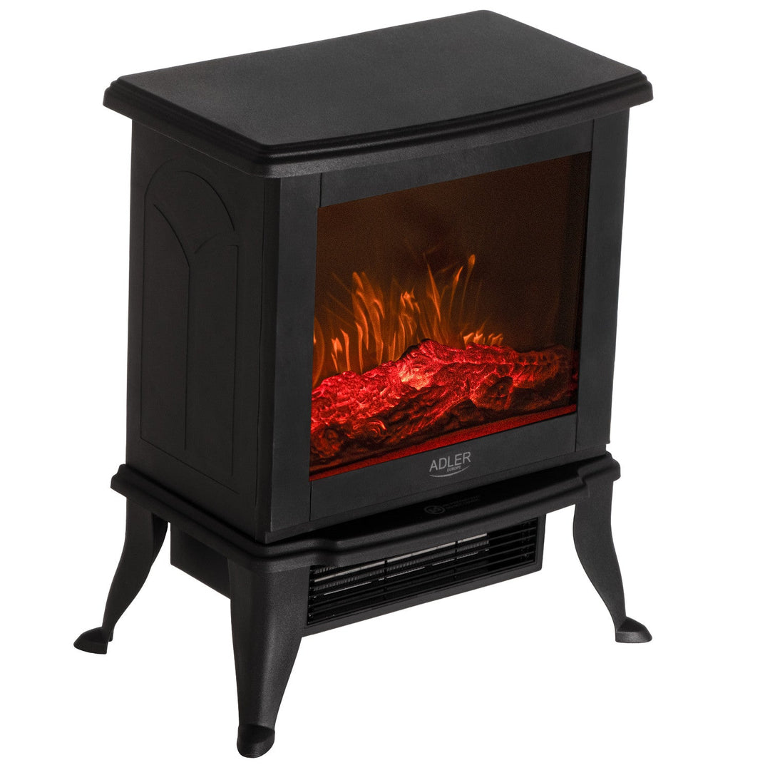 Adler elektrisk pejs, 2 varmeindstillinger, maks. effekt 1800 W, termostat, 3D-flammeeffekt, AD 7754