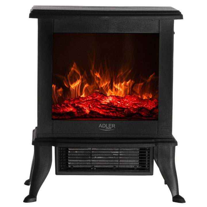 Adler elektrisk pejs, 2 varmeindstillinger, maks. effekt 1800 W, termostat, 3D-flammeeffekt, AD 7754
