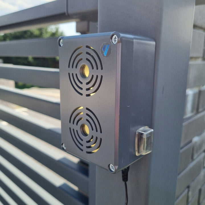 Afskrækkende middel mod gnavere, mårdyr, rotter og mus Viano, energibesparende ultralydsgenerator, IP65, vandtæt