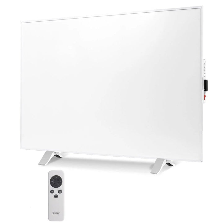 Cronos infrarød radiator, 500 W, hvid, allergivenlig, ultratynd, mat overflade, opvarmer et areal på op til 14 m2, Synthelith PRO CRP-500TWP White