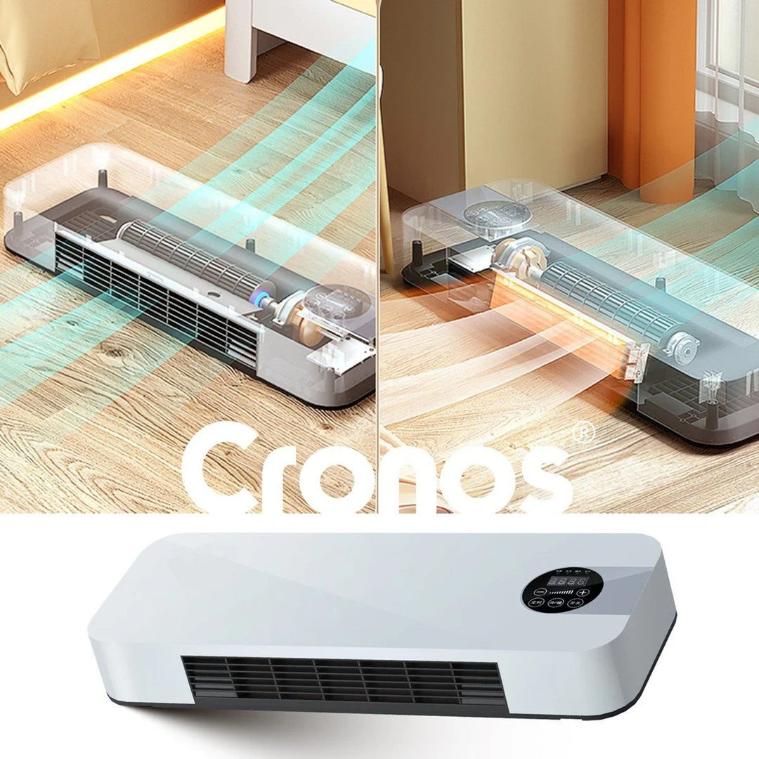 Cronos varmluftventilator, effekt 1500 W, lavt strømforbrug, bred blæsevinkel, fjernbetjening, HFH-201