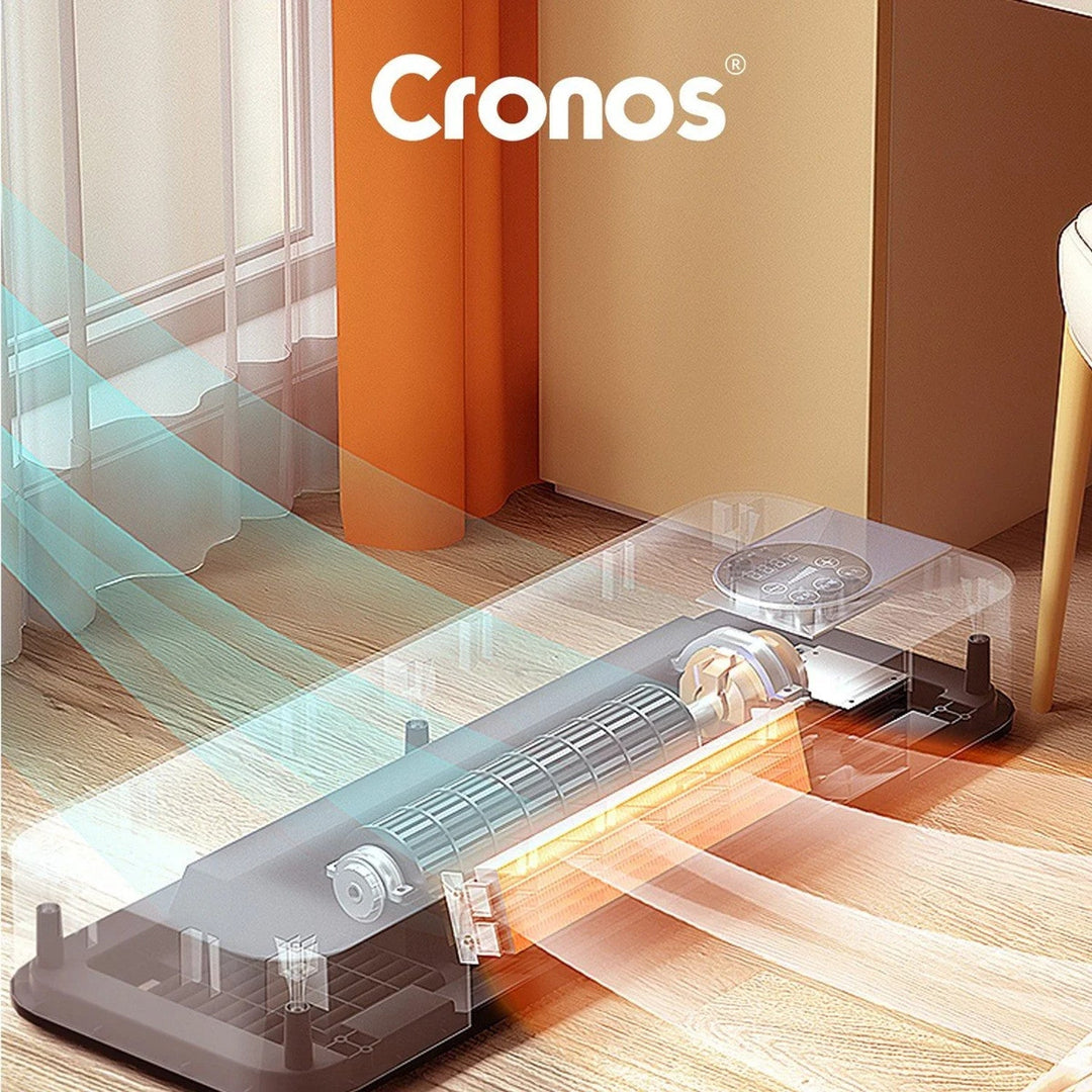 Cronos varmluftventilator, effekt 1500 W, lavt strømforbrug, bred blæsevinkel, fjernbetjening, HFH-201