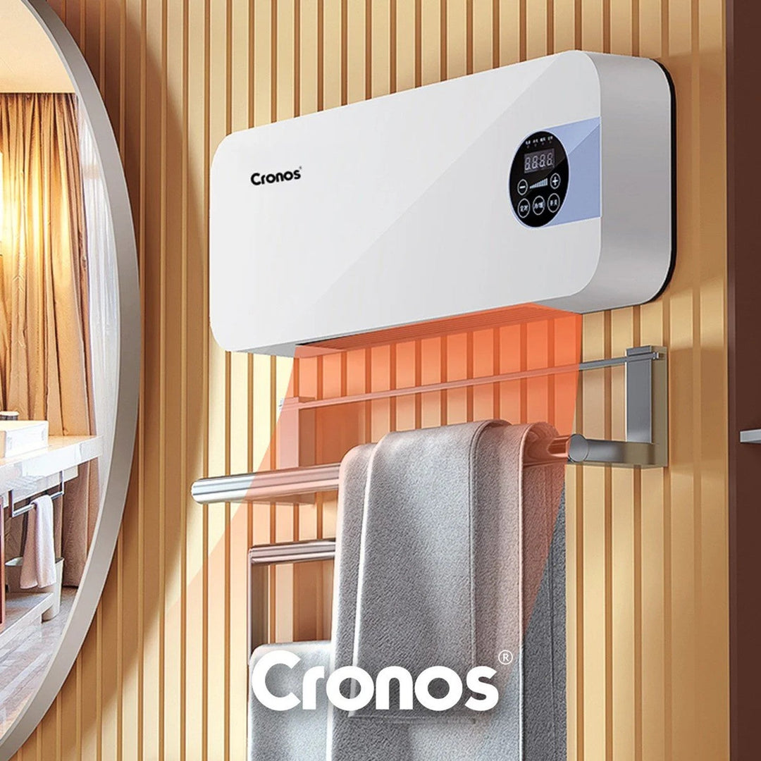 Cronos varmluftventilator, effekt 1500 W, lavt strømforbrug, bred blæsevinkel, fjernbetjening, HFH-201