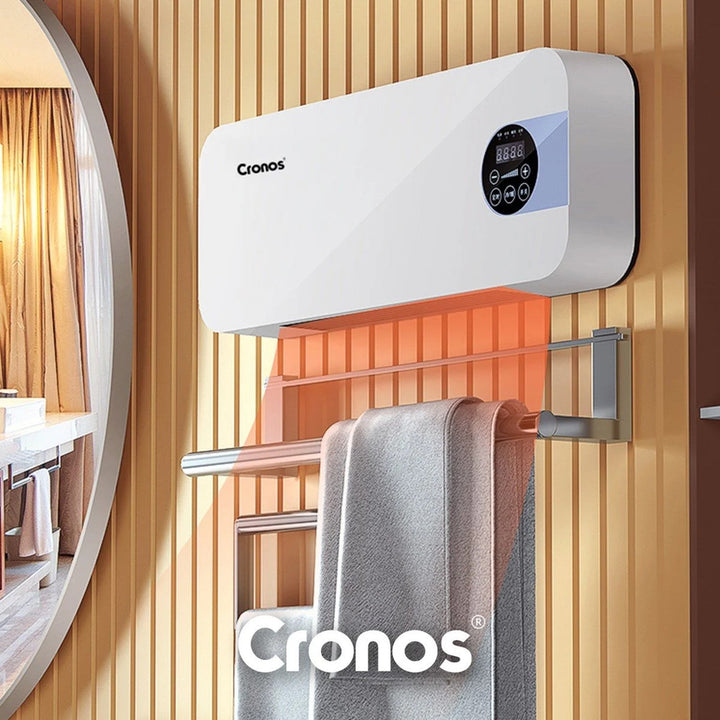 Cronos varmluftventilator, effekt 1500 W, lavt strømforbrug, bred blæsevinkel, fjernbetjening, HFH-201