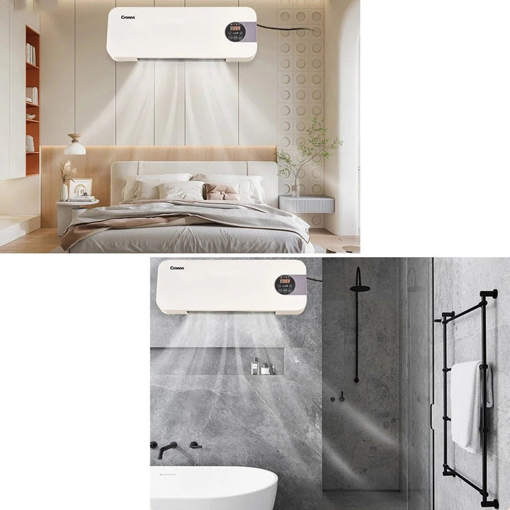 Cronos varmluftventilator, effekt 1500 W, lavt strømforbrug, bred blæsevinkel, fjernbetjening, HFH-201