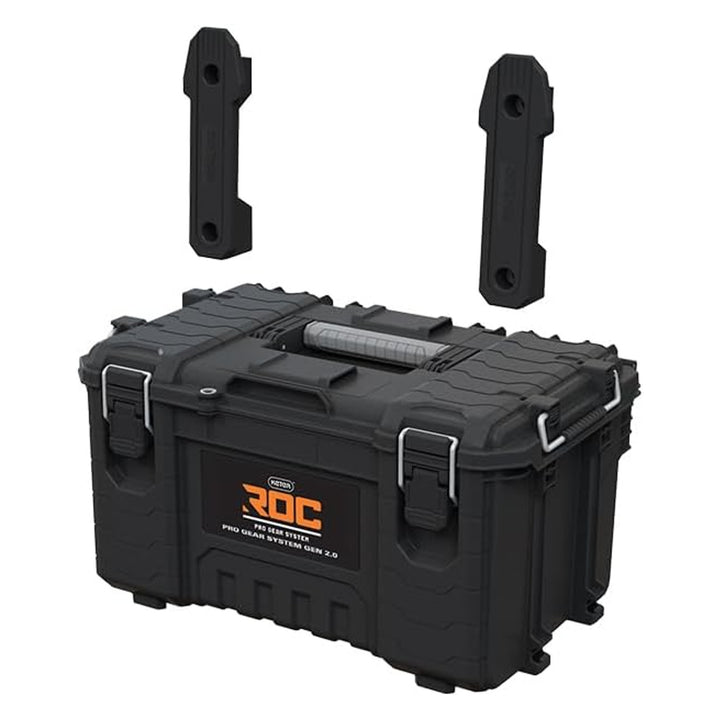 Keter ROC Pro Gear 2.0 værktøjskasse, bæreevne 54 kg, med Pro Mount-greb, medfølgende opbevaringssystem, kan hænges op på væggen, 256984