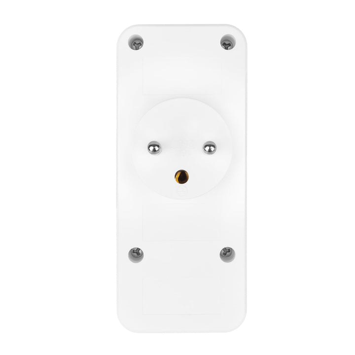 Stikkontakt x3 + 4xUSB Maclean, stikdåse med 3 stik, 2xUSB A, 2xUSB C PD 20W, 1x16A + 2x6A, MCE248 F/W, 3 stk.