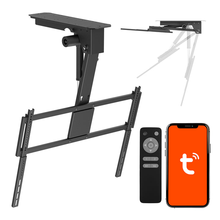 Maclean elektrisk TV-beslag til loftmontering, Tuya-kompatibel, maks. VESA 800x400, til TV 43-86", maks. 55 kg, MC-176 T