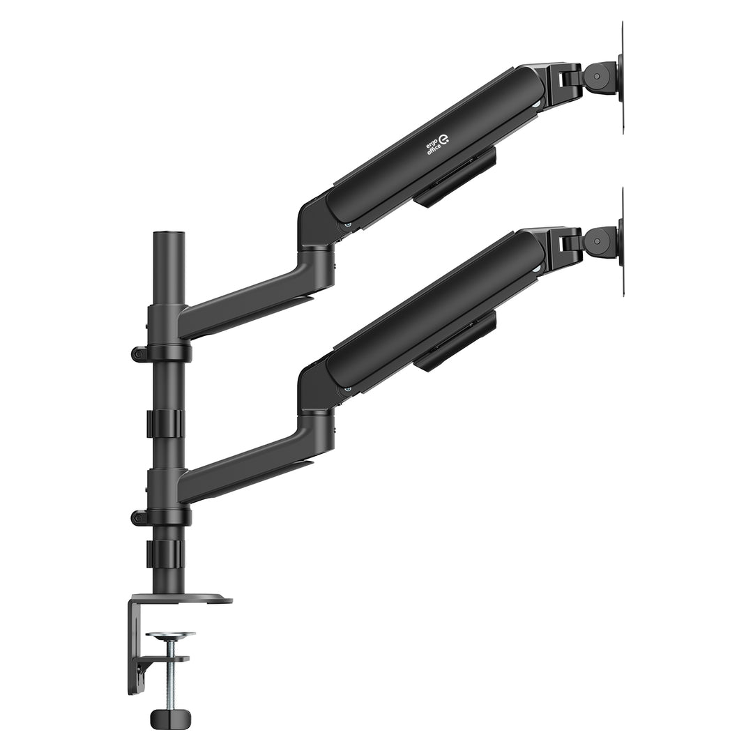 Ergo Office-holder/ophæng til 2 skærme, gasfjeder, 17"-32", 1-10 kg, mat sort, ER-692 B