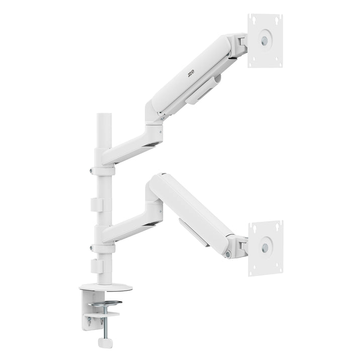 Ergo Office-holder/ophæng til 2 skærme, gasfjeder, 17"-32", 1-10 kg, mat hvid, ER-692 W
