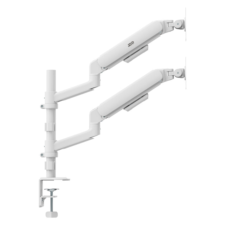 Ergo Office-holder/ophæng til 2 skærme, gasfjeder, 17"-32", 1-10 kg, mat hvid, ER-692 W