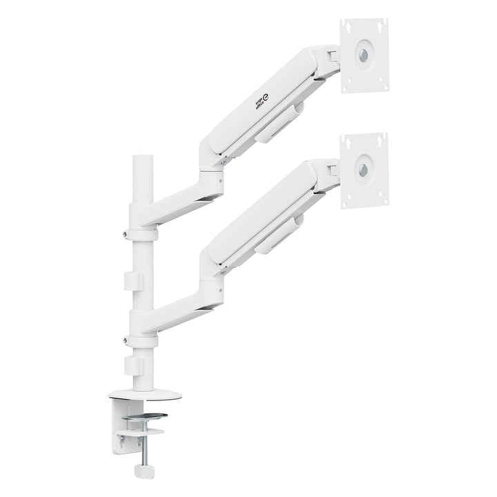 Ergo Office-holder/ophæng til 2 skærme, gasfjeder, 17"-32", 1-10 kg, mat hvid, ER-692 W