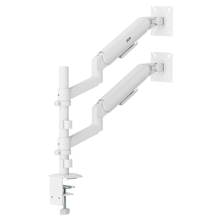 Ergo Office-holder/ophæng til 2 skærme, gasfjeder, 17"-32", 1-10 kg, mat hvid, ER-692 W