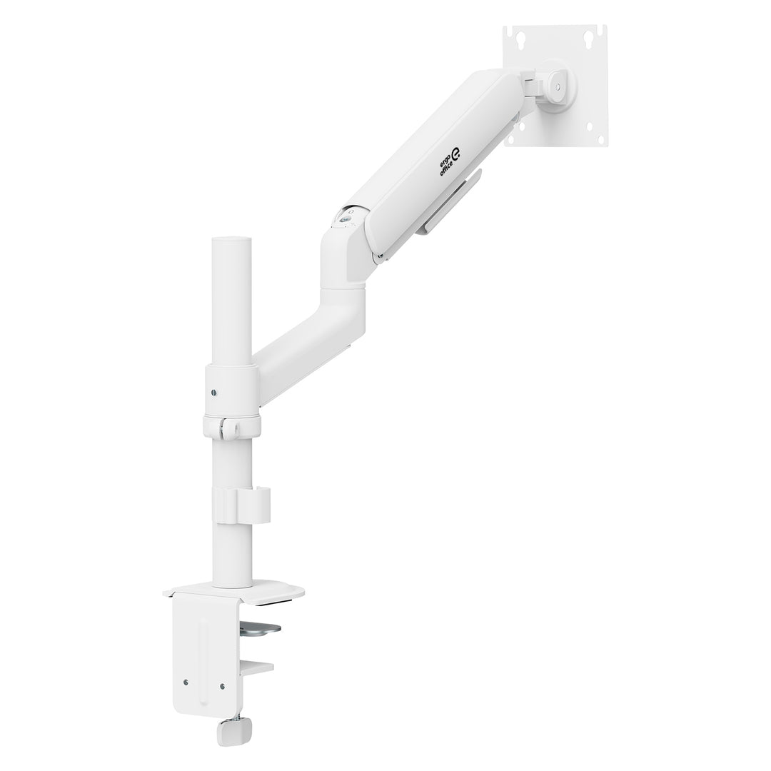 Ergo Office-skærmholder/ophæng, gasfjeder, 17"-32", 1-10 kg, mat hvid, maks. VESA 100x100, ER-691 W