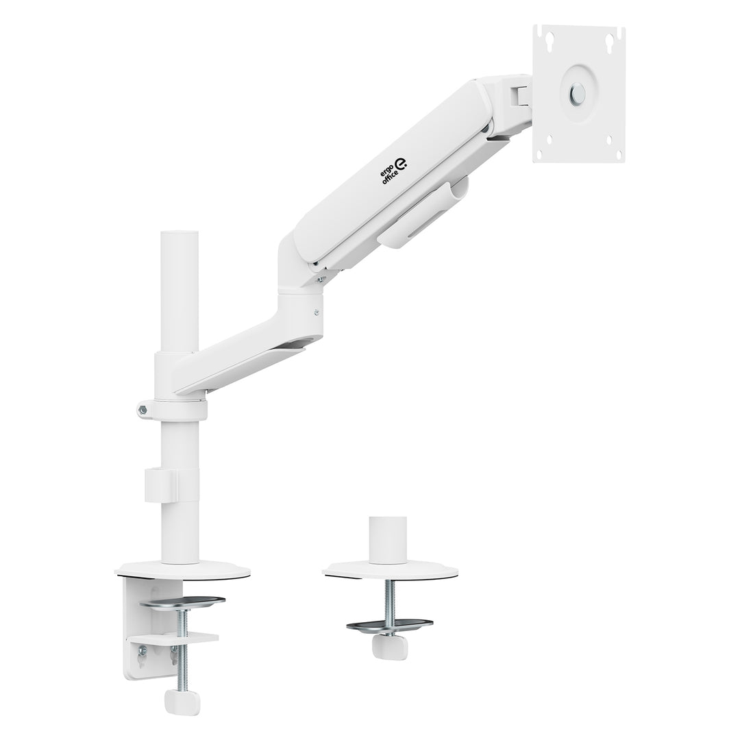 Ergo Office-skærmholder/ophæng, gasfjeder, 17"-32", 1-10 kg, mat hvid, maks. VESA 100x100, ER-691 W