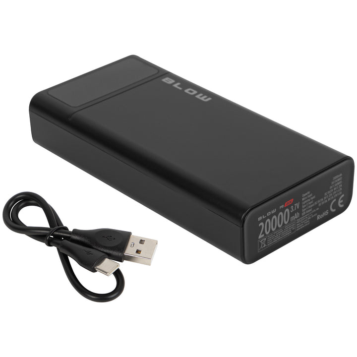 Powerbank 20.000 mAh PB20E Quick Charge 30, Power Delivery 20 W, sort, Blow