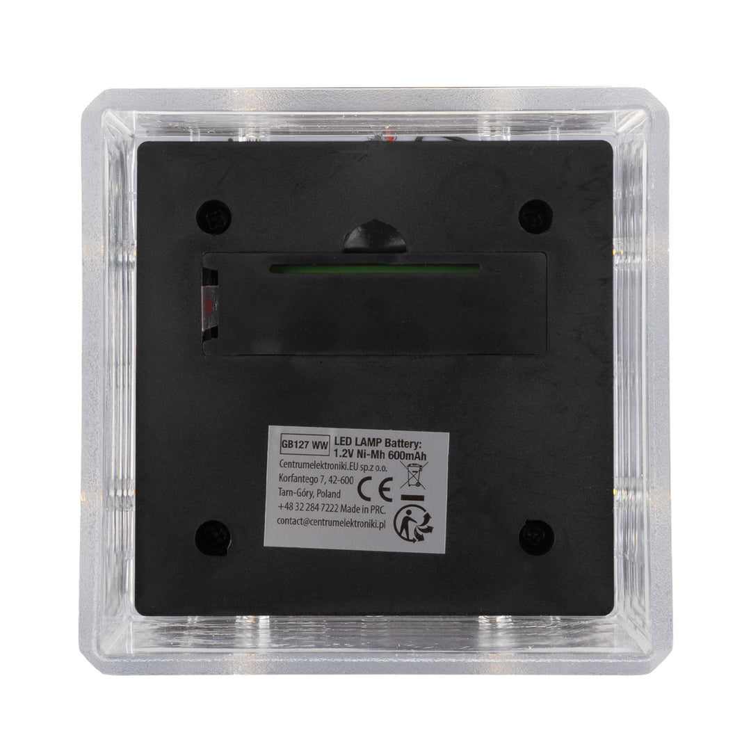 GreenBlue LED-solcellelampe til stolpe, 100 x 100 mm, konisk tag, 3200 K, GB128 WW