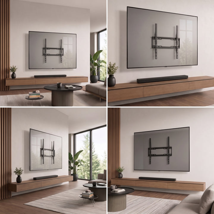 Maclean TV-beslag/ophæng, maks. VESA 400x400, 32-75", op til 45 kg, sort, hældningsjustering 0°~-8°, MC-187