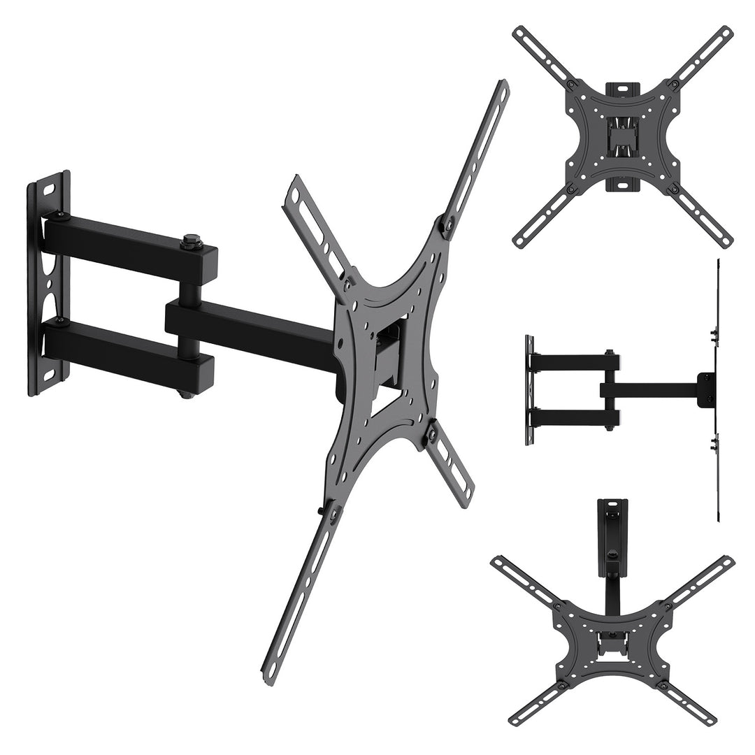 Maclean TV-beslag/ophæng, maks. VESA 400x400, 32-55", op til 25 kg, sort, hældningsjustering 0°–-15° og drejning +90°–-90°, MC-190