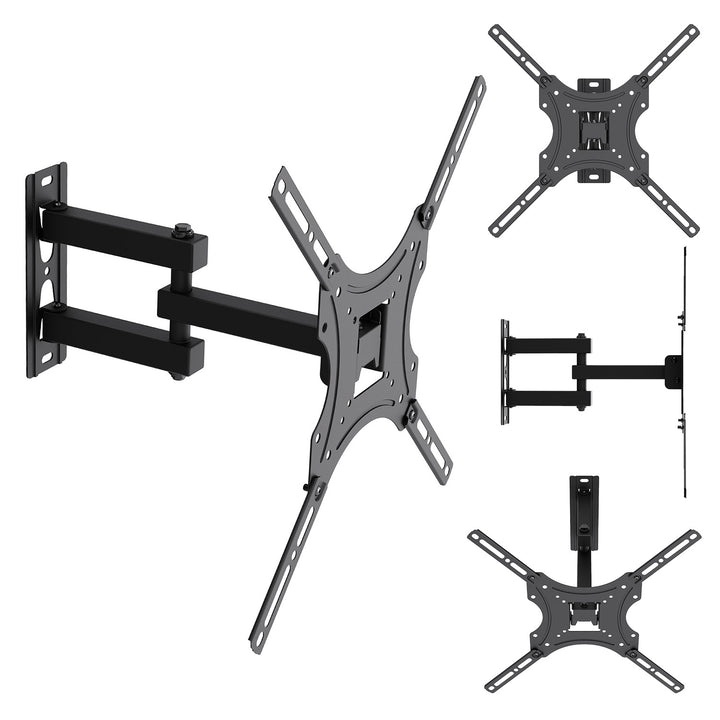 Maclean TV-beslag/ophæng, maks. VESA 400x400, 32-55", op til 25 kg, sort, hældningsjustering 0°–-15° og drejning +90°–-90°, MC-190