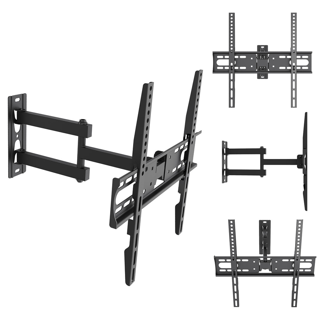 Maclean TV-beslag/ophæng, maks. VESA 400x400, 32-55", op til 30 kg, sort, justerbar hældning +2°~-10° og drejning +90°~-90°, MC-191