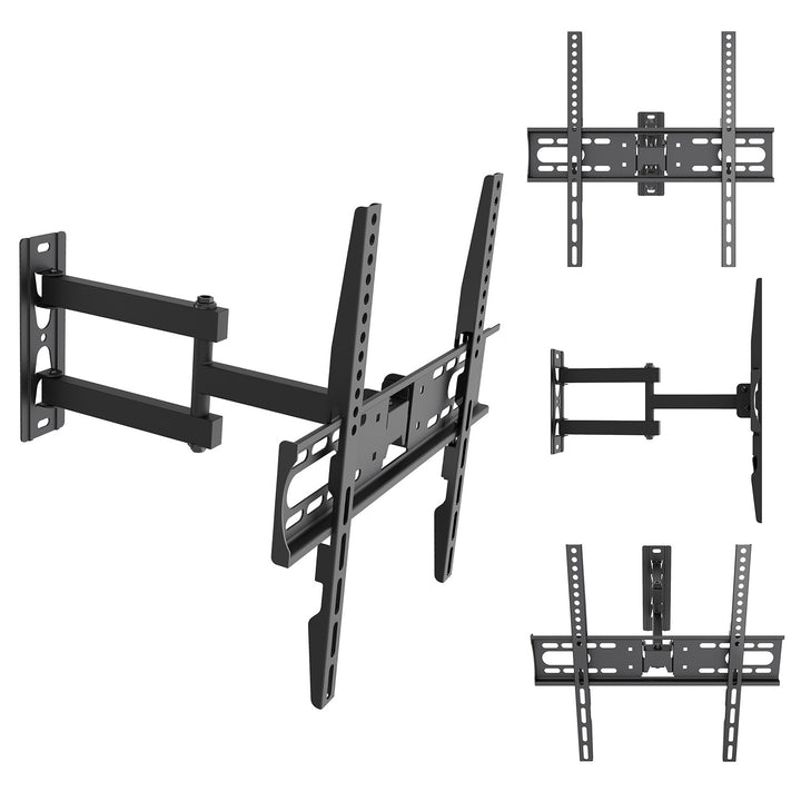 Maclean TV-beslag/ophæng, maks. VESA 400x400, 32-55", op til 30 kg, sort, justerbar hældning +2°~-10° og drejning +90°~-90°, MC-191