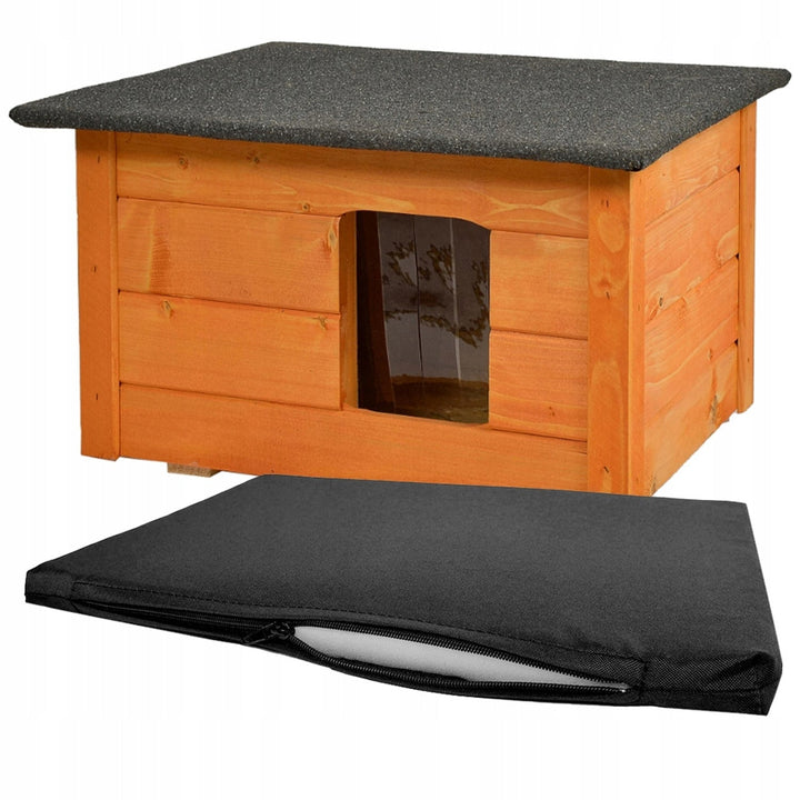 Hundehus, kattehus Woodok, isoleret, fyrretræ + seng