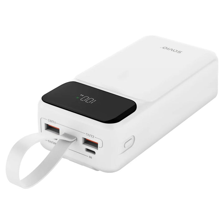 Powerbank SAVIO, 2 USB-porte, 1 USB-C-port, Quick Charge, Power Delivery, SAVBA-11