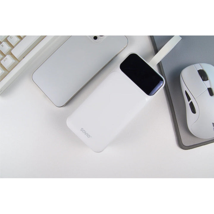 Powerbank SAVIO, 2 USB-porte, 1 USB-C-port, Quick Charge, Power Delivery, SAVBA-11