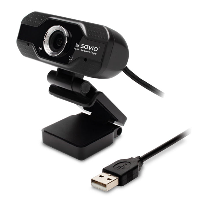 Savio webcam, Full HD-opløsning 1920x1080, mikrofon, USB, SAVCAK-01