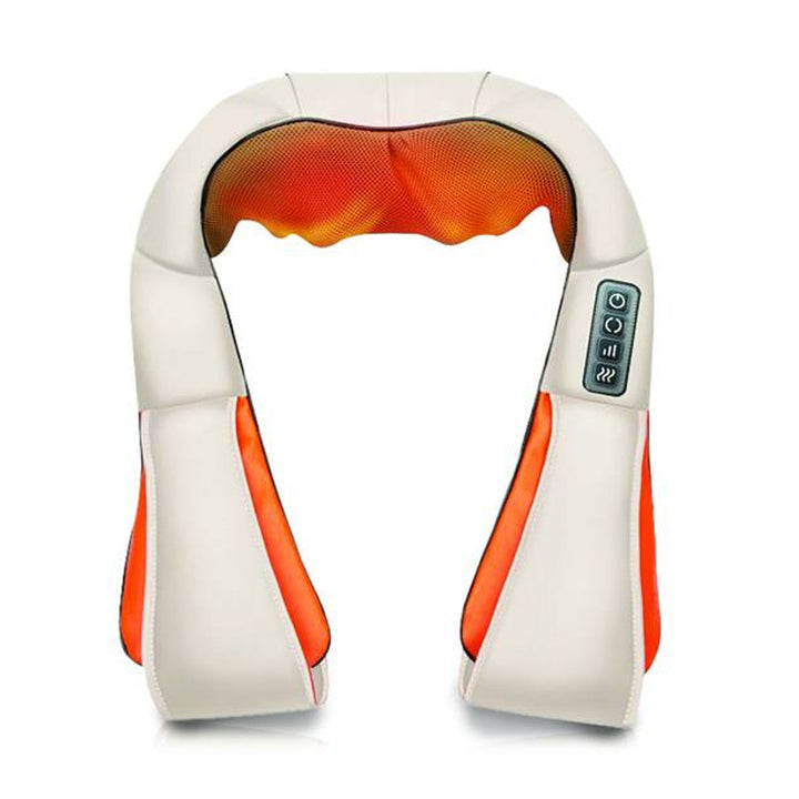 LTC Shiatsu 6D skuldermassager, 3 hastigheder, 5V, 24W, opvarmningsfunktion, LED-belysning, skridsikre stropper