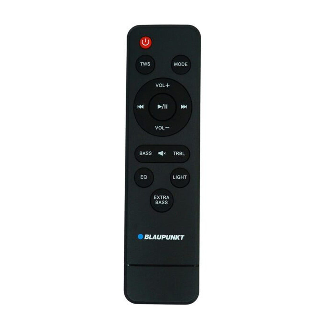 Blaupunkt Party Box-højttaler, LED-belysning, Bluetooth, USB og AUX, FM-radio, karaoke-funktion, fjernbetjening, batteritid op til 18 timer, PB60X