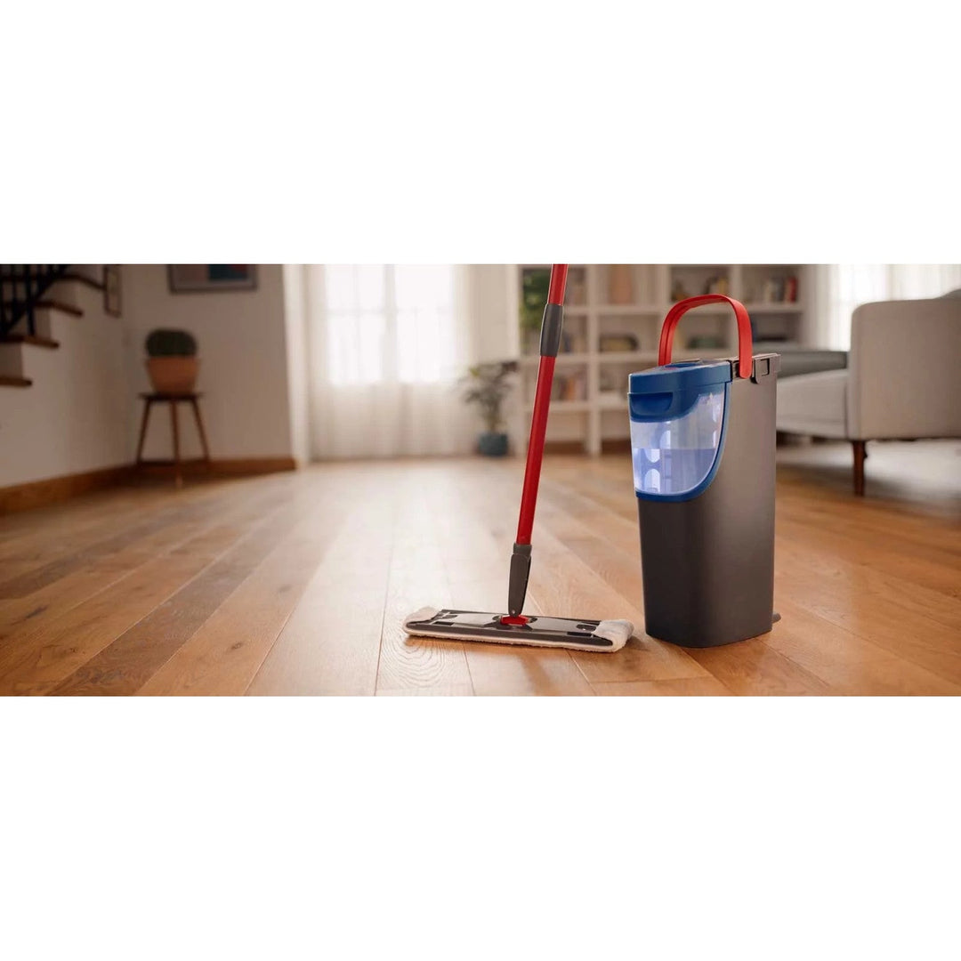 Vileda H2prO flad moppe, 100 % adskillelse af rent og snavset vand, to beholdere, mikrofiberovertræk, 360°-spids, 175774