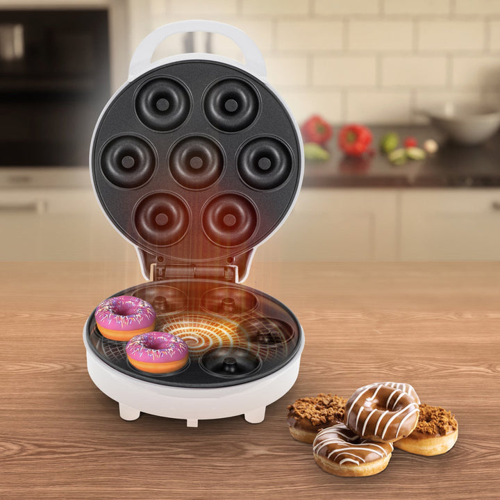 Adler donutbager, til 7 donuts, non-stick belægning, hvid, 1500 W, AD 3075