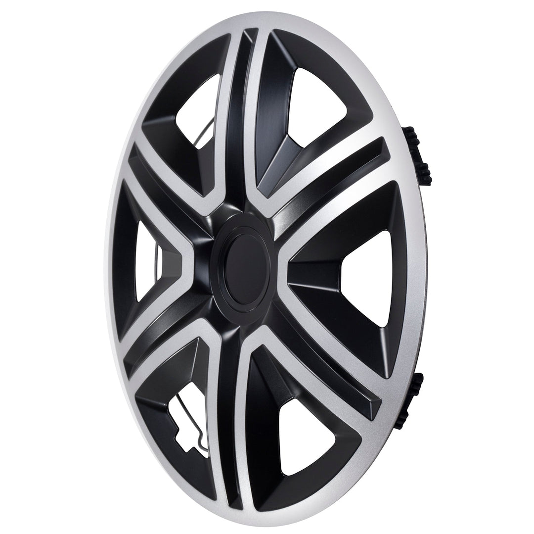 Universal hjulkapsler 15'' NRM Action Doublecolor sølv-sort 1 stk.
