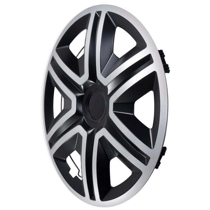 Universal hjulkapsler 15'' NRM Action Doublecolor sølv-sort 1 stk.