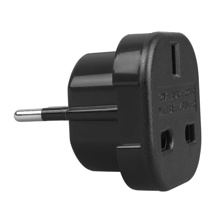 Maclean UK-stikadapter til EU-stik, sort, MCE72, 4 stk.