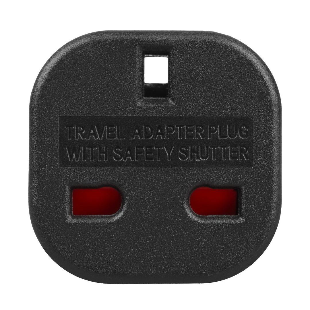 Maclean UK-stikadapter til EU-stik, sort, MCE72, 4 stk.