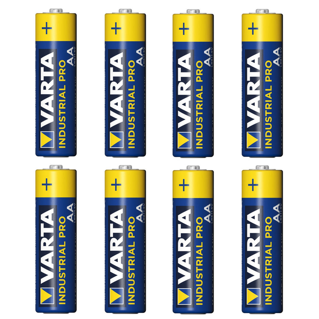 8x batteri R-06 LR6 AA 1,5V alkalisk Varta Industrial 4006