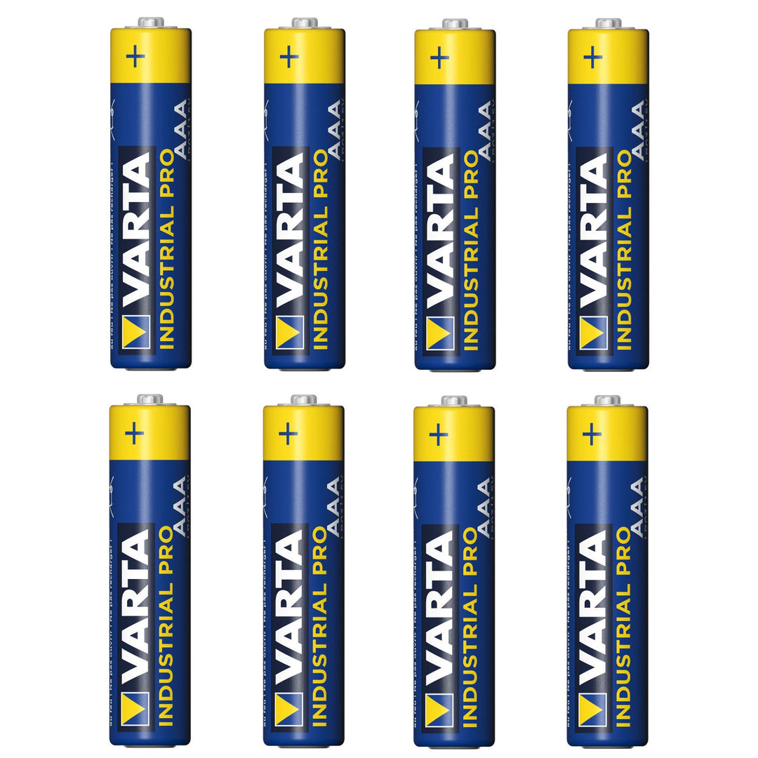 8x R-03 LR03 AAA alkalisk batteri Varta Industrial 4003