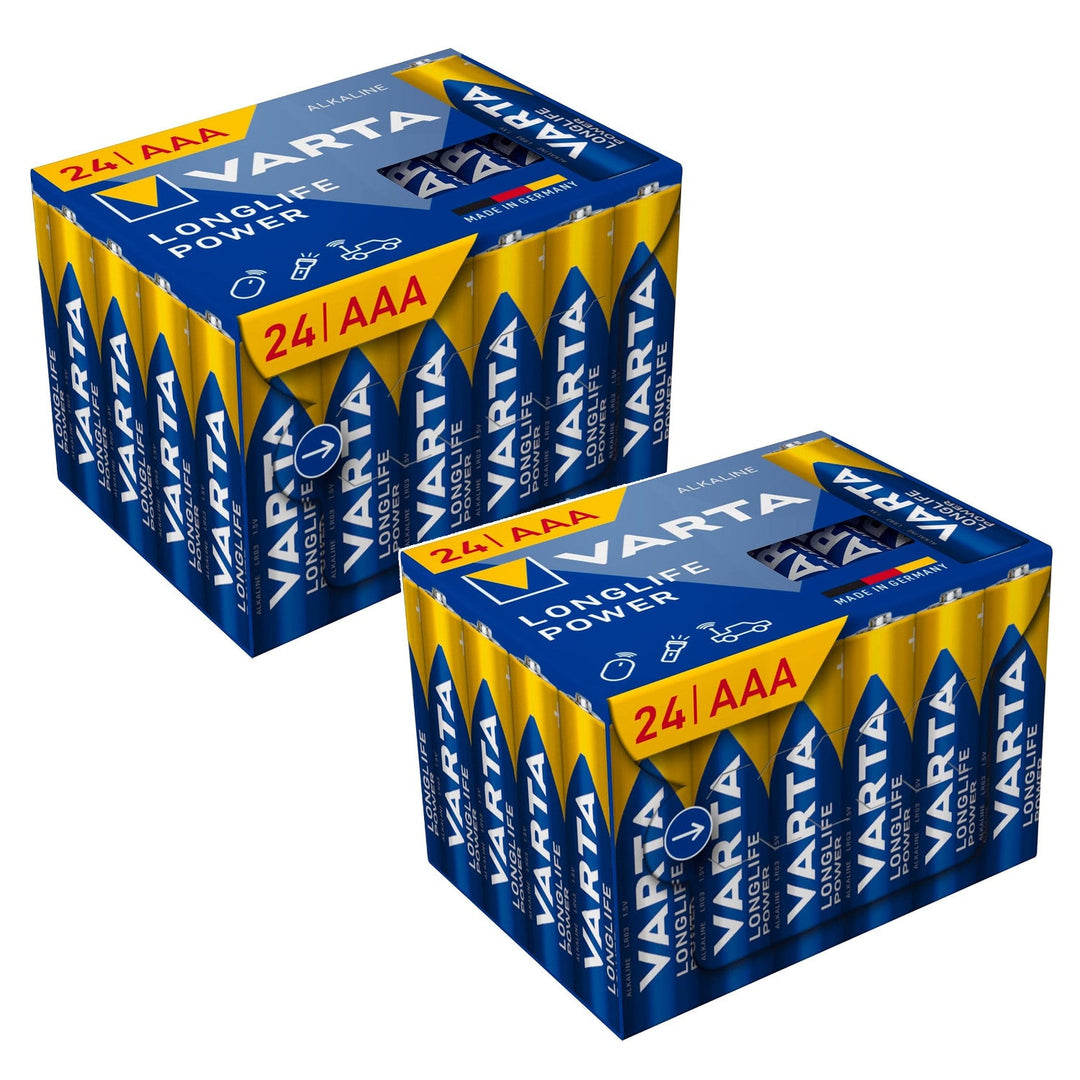 VARTA Longlife Power, 48 alkaliske AAA-batterier, LR03, 1,5 V